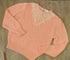 80s coral pink victorian knit